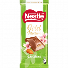 Шо­ко­лад мо­лоч­ный «Nestle» Gold Selection, мар­ци­пан, 80 г