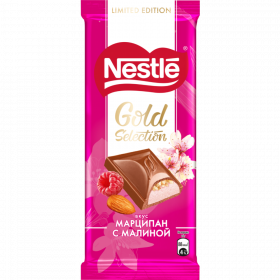 Шо­ко­лад мо­лоч­ный «Nestle» Gold Selection, мар­ци­пан с ма­ли­ной, 80 г