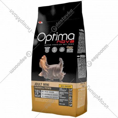 Корм для собак «Optimanova» Grain Free Adult Mini Chicken&Potato, 1559, беззерновой, 8 кг
