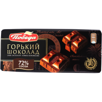 

Шоколад "ПОБЕДА" (горький,72% какао)100г