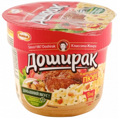 Картофельное пюре «Доширак» быстрого приготовления, вкус мяса, 40 г