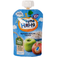 

Пюре яблочн-персик.с творогом 90г