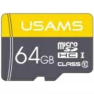 Карта памяти «Usams» MicroSDHC 64GB Class 10 + адаптер, ZB119TF01