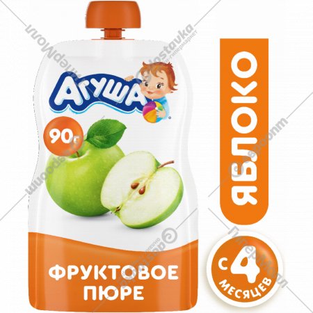Пюре фруктовое «Агуша» яблоко, 90 г