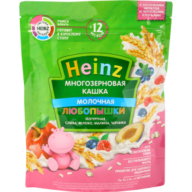 Каша сухая молочная «Heinz» Любопышки, многозерновая, йогуртная, 200 г