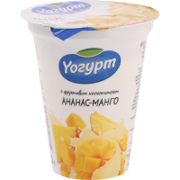 

Йогурт"YОГУРТ"(ананас-манго,2%,стак)310г