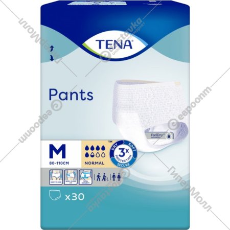 Трусы впитывающие для взрослых «Tena» Pants, Normal М, 30 шт
