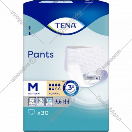 Трусы впитывающие для взрослых «Tena» Pants, Normal М, 30 шт