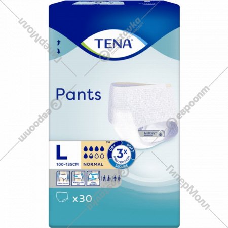 Трусы впитывающие для взрослых «Tena» Pants, Normal L, 30 шт
