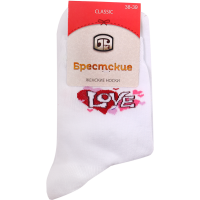 

Носки ж(14С1100,рис.016,р25)бел.LOVE