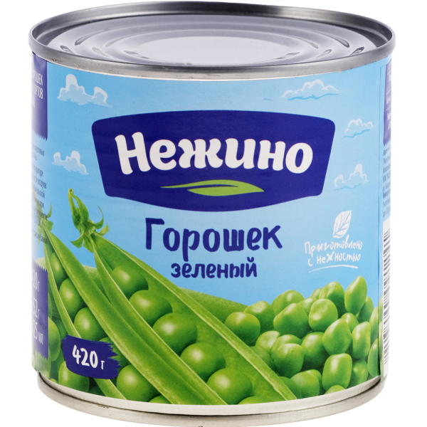 Горошек зеленый консервированный «Нежино» 420 г купить в Минске ...