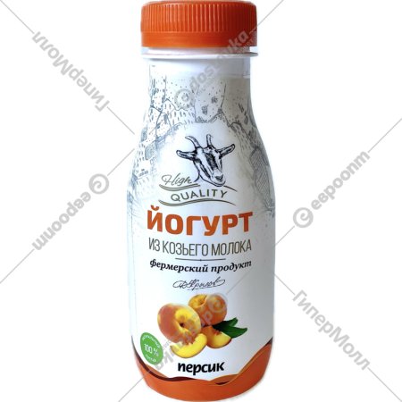 Йогурт питьевой из козьего молока «КФК Дак» с персиковым джемом, 3-4.5%, 250 г