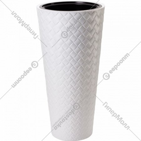 Кашпо для цветов «Formplastic» Маката slim, 2850-011, белый, 40 см