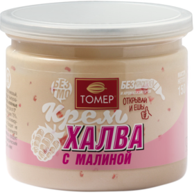 Крем-халва кунжутная «Томер» с малиной, 150 г