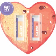 Набор бальзамов для губ «Eat my» Поделись любовью: шоколад+кокос, 2 шт