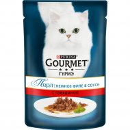 Корм для кошек «Gourmet» в подливе с говядиной, 85 г