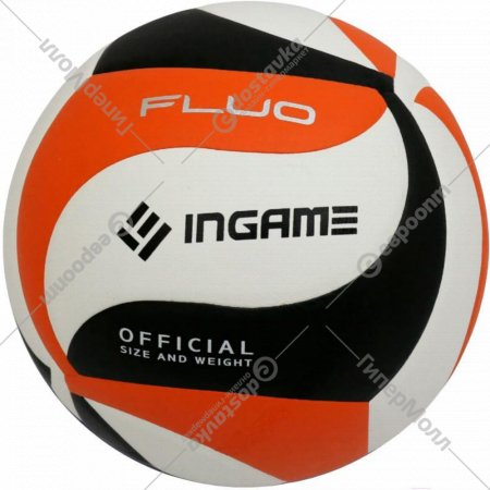 Волейбольный мяч «Ingame» Fluo, черный/белый/оранжевый