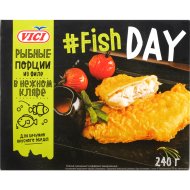 Минтай филе порции в нежном кляре «VICI» Fish Day, обжаренный, замороженный, 240 г