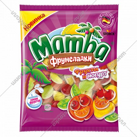 Мармелад жевательный «Mamba» Фрумеладки, фрукты и йогурт, 72 г