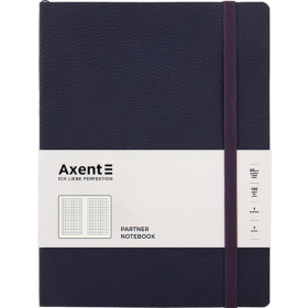 За­пис­ная книжка «Axent» Partner Soft L, клетка, синий, 8615-02, 96 л