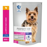 Корм для собак Perfect Fit для мелких и миниатюрных пород, с курицей, 500 г