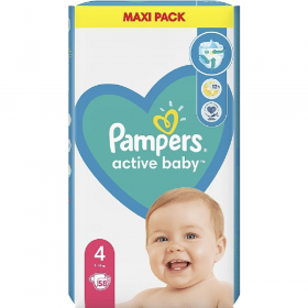 Под­гуз­ни­ки дет­ские «Pampers» Active Baby, Размер 4, 9-14 кг, 58 шт