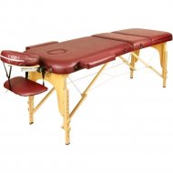 Массажный стол «Atlas Sport» складной 3-с, деревянный, бургунди, 70 см