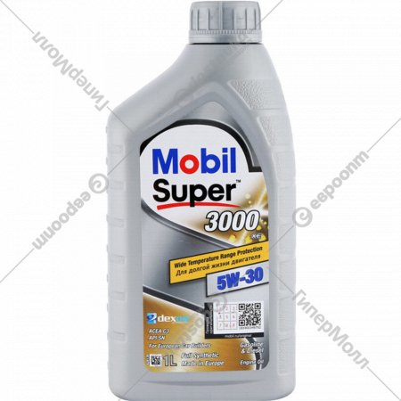 Масло моторное «Mobil» Super 3000 XE, 5W30, 150943, 1 л