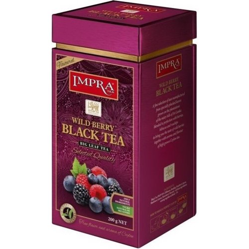 Чай черный «Impra» Лесные ягоды, жестяная банка, 200 г