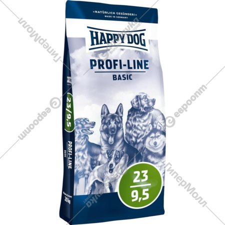 Корм для собак «Happy Dog» Profi-Line Basic 23/9.5, птица/злаки, 20 кг