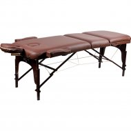 Массажный стол «Atlas Sport» LUX с memory foam, складной 3-с коричневый, 70 см