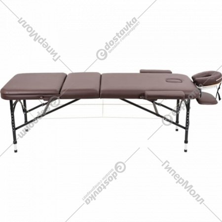 Массажный стол «Atlas Sport» складной, 3-с алюминий, коричневый, усиленый стол, 70 см