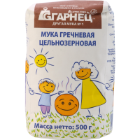 

Мука греч"ГАРНЕЦ"цельнозер.б/глютен,500г