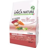 Корм для собак «Unica» Natura, 2804, для собак мелких пород, оленина, рис и морковь, 800 г