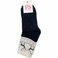 Носки женские «Premier Socks» белые/черные с оленями