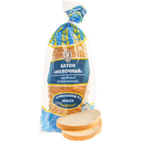 Батон Молочный сдобный, нарезанный, 400 г