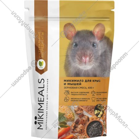 Корм для грызунов «MIKIMEALS» для крыс и мышей, 400 г