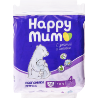

Подгузники д/детей"HAPPY MUM"(maxi4)18шт