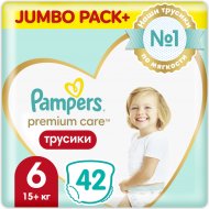 Подгузники-трусики «Pampers» Premium Care, Extra Large, 15+ кг, 42 шт