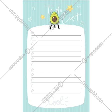 Блок для записей «Meshu» Avocado, MS_46571,10х17см, 50 листов