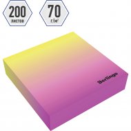 Блок для записи «Berlingo» Radiance, LNn_00052, розовый/желтый, 8.5х8.5х2 см