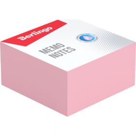 Блок для записи «Berlingo» Standard, ZP7618, розовый, 9х9х4.5 см