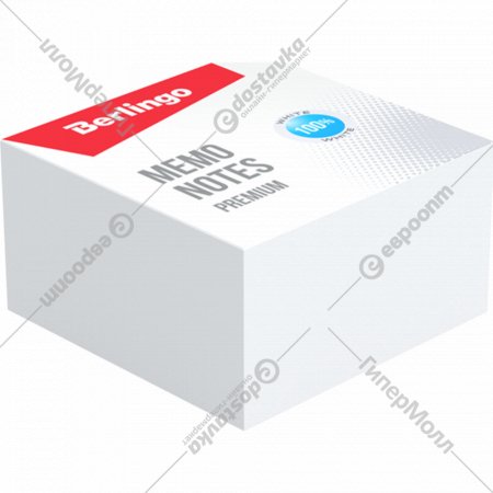 Блок для записи «Berlingo» Premium, ZP8607, белый, 9х9х4.5 см