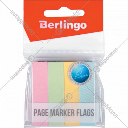Флажки-закладки «Berlingo» LSz_50125, пастельных цвета, 12х50 мм, 100 листов, 4 шт