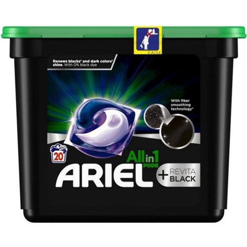 Капсулы для стирки «Ariel» Pods Revita Black, 20 шт