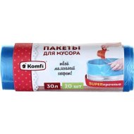 Мешок для мусора «Komfi» PM320PSD, 12 мкм, голубой, 30 л, 20 шт