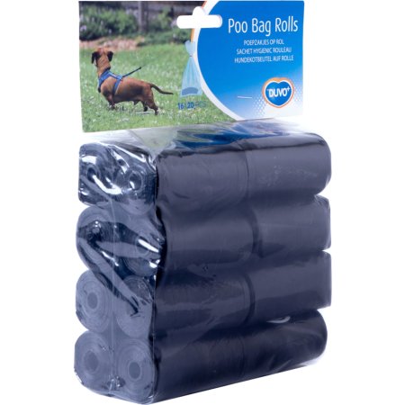 Пакеты для выгула собак «Duvo Plus» 311341/DV, черный, 16х20 шт