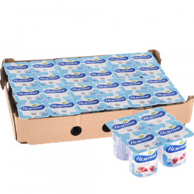 Уп. Продукт йогуртный «Нежный» с соком вишни, 1.2%, 24х100 г