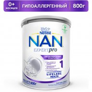 Смесь сухая «Nestle» NAN 1, гипоаллергенная, с рождения, 800 г