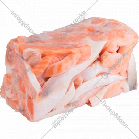 Брюшки лосося атлантического, мороженые, 1 кг, фасовка 0.75 кг